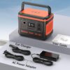 Portable Power Station. 297Wh Backup Lithium Battery Generator with 600W AC Output and 100W Fast Charging. Solar Generator for Outdoors Camping. Travel Emergency. Home Blackout