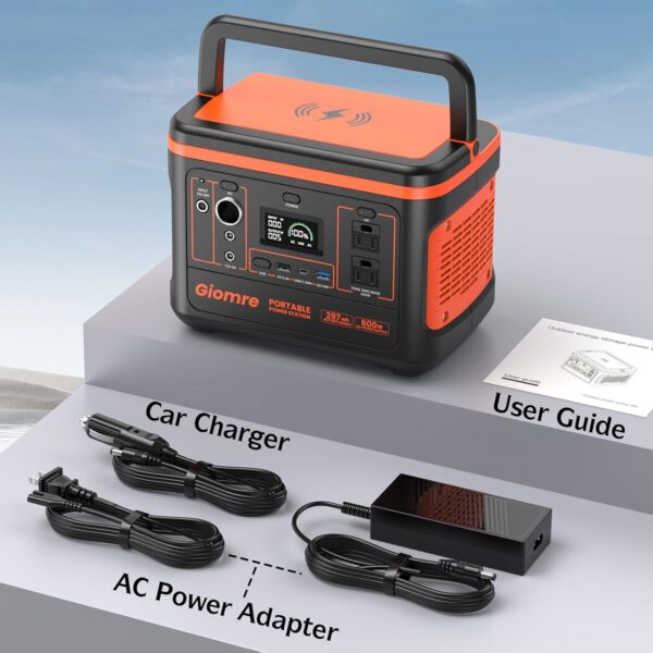EEF041D5-D87A-4AB8-13CE-F567E53AD88A.jpg Portable Power Station. 297Wh Backup Lithium Battery Generator with 600W AC Output and 100W Fast Charging. Solar Generator for Outdoors Camping. Travel Emergency. Home Blackout