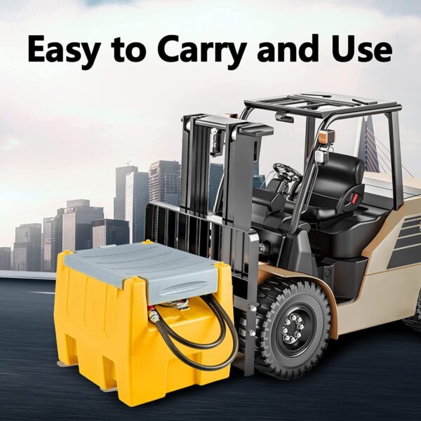 F0CF6751-A7D4-4761-3684-36AF134070C8.jpg TECSPACE 58 Gallon Gasoline Tank. Portable Fuel Tank with 12V Electric Fuel Transfer Pump. 40 GPM Gasoline Fuel Tank with 4 Meters Hose for Gasoline Transportation (Yellow. 58 gal)