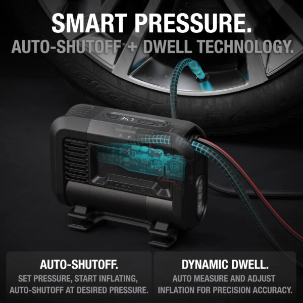 F1564204-46C0-A067-AB49-AEC5B5B0B700.jpg UltraFast 15A Tire Inflator. 12V Portable Air Compressor Pump. Rated at 80 PSI. Inflates Tires from 0-40 PSI in 2.9 Minutes with a Digital Gauge. Smart Pressure and Auto-Shutoff