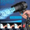 Electric Cordless Leaf Blower. Handheld Electric Leaf Blower. Mini Jet Dry Blower Fan with 2 Packs 2.6Ah Batteries and Charger. Violent Turbo Jet Blower for Lawn. Patio. Outdoors. Car. Home