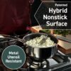 HexClad Hybrid Nonstick 6-Piece Pot Set with 2 Silicone Trivets. 2. 3. and 8-Quart Pots with Tempered Glass Lids. Stay-Cool Handles. Dishwasher-Friendly. Induction-Ready. Compatible with All Cooktops