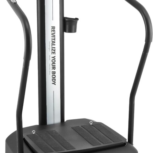 Whole Body Vibration Plate. 500W Vibration Plate Exercise Machine with 99 Levels 3 Preset Modes & 2 Resistance Bands. Training Fitness Vibration Platform Machine for Home Gym with 330lb Capacity