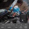 Solar Portable Power Station 2000 Amps Jump Starter. 260 PSI Air Compressor. 12V Car Battery Charger with 400W Inverter Dual AC/DC/USB Output. Emergency Backup Power with Flashlights