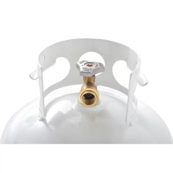 F54A1A8E-86B2-4FE7-2883-4F1931C633B3 Flame King YSN401 40 lbs. Empty Propane Cylinder with Overfill Protection Device Valve