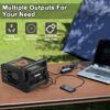 Solar Portable Power Station 2000 Amps Jump Starter. 260 PSI Air Compressor. 12V Car Battery Charger with 400W Inverter Dual AC/DC/USB Output. Emergency Backup Power with Flashlights