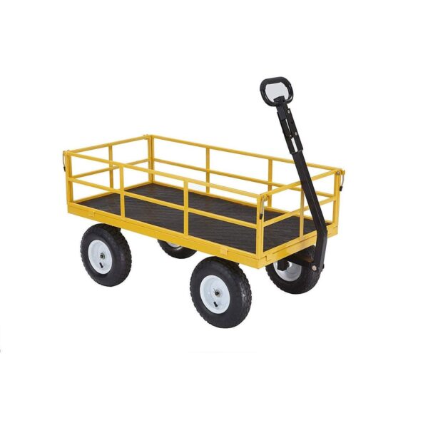 F881773E-6AF1-1AE3-3E98-4855C700A491.jpg Gorilla Carts 1200 Pound Capacity Steel Utility Cart Wagon with Removable Sides