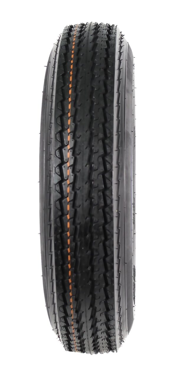 F99A0F27-C1BE-C3F4-F701-BE9CDA6B3B08.jpg Two Trailer Tires On Rims 5.30-12 530-12 5.30 X 12 5 Hole Wheel White Spoke