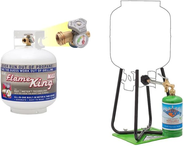 FAB6F8CE-9FC9-B044-FDB1-D784124E86D1.jpg Pound Steel Propane Tank Cylinder with OPD Valve and Built-in Gauge. 20 lb Vertical-Flame King