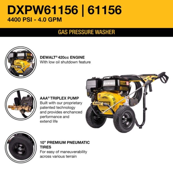FB0D8D5F-D8FF-6049-7744-BF7E8DA3FDB6.jpg DEWALT 4400 PSI 4.0 GPM Gas Cold Water Pressure Washer with DEWALT 420cc Engine DXPW61156