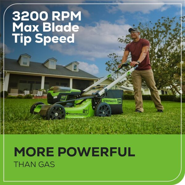 a50bcff1f62a44299c88a9b1bc36aa0f 60V 21” Cordless (Self-Propelled) Lawn Mower , 2 x 4.0Ah Batteries and Dual Port Rapid Charger