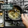 Hybrid Nonstick 6-Piece Pot Set with 2 Silicone Trivets, 2, 3, and 8-Quart Pots with Tempered Glass Lids, Stay-Cool Handles, Dishwasher-Friendly, Induction-Ready, Compatible with All Cooktops