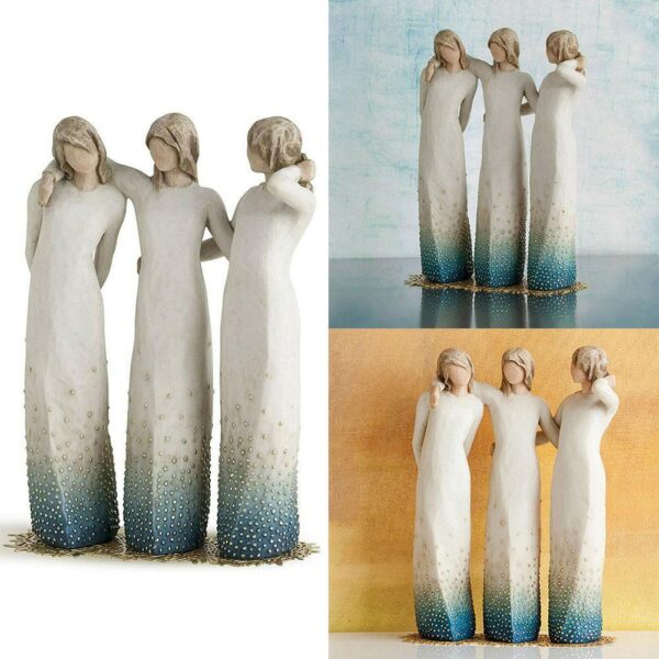 b254d34fc840922c815eb5fa800e8762.jpg Sisters Forever Hand-painted Sculpture