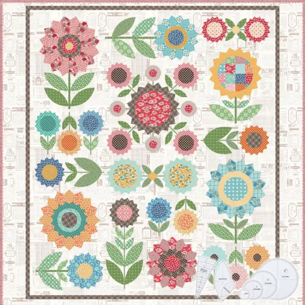 b7e68ec9ae22c0eada76a25754531fd2.webp Sunflower Quilt Template Set