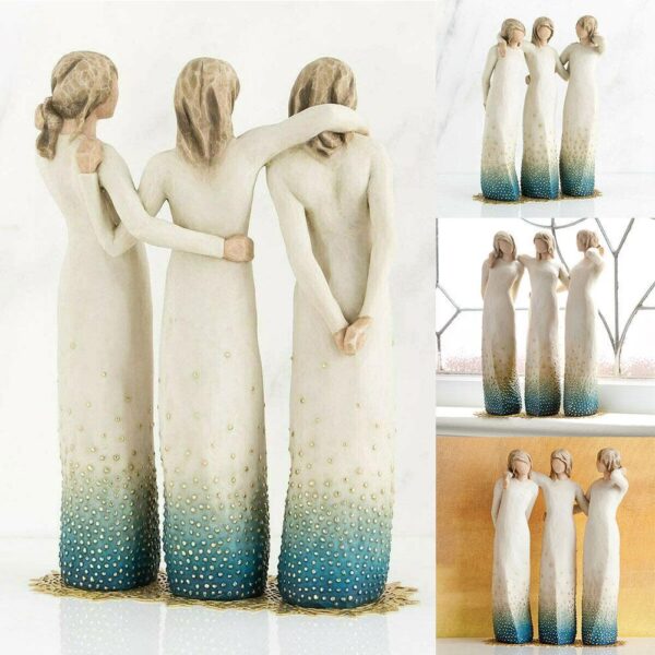 c10d9df6b10b6151838fdb536358b828.jpg Sisters Forever Hand-painted Sculpture