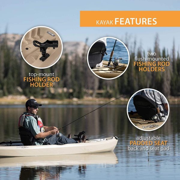 e10c277339bc45799696dc410c0c10d3 Lifetime 90806 Tamarack Angler 100 Fishing Kayak C 2 Pack