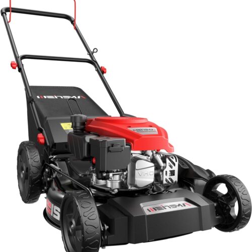 21′′ Steel Deck Gas Lawn Mower, Heavy-Duty 3-in-1 Push Mower