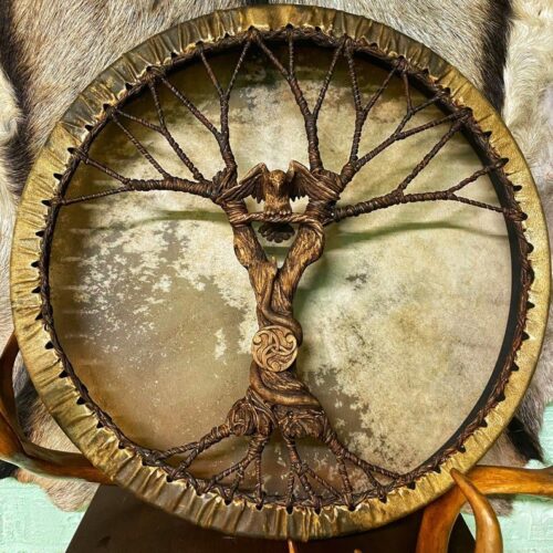 🥁Eagle Shaman drum "Tree of life" Siberian drum Spirit music