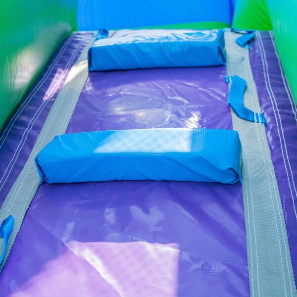 edd61cc07e79444ba466c9dd8bbd3463 16’ Purple Tropical Lightweight Premium Commercial Grade Water Slide Inflatable with Attached Pool for Kids and Adults (with Blower), Wet Dry Use, Summer Fun