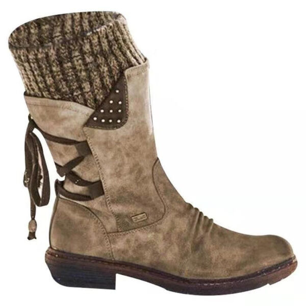ee19524d89dbfc2c6e54611b94e168d3.jpeg Women's Winter Warm Back Lace Up Snow Boots