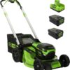 60V 21” Cordless (Self-Propelled) Lawn Mower , 2 x 4.0Ah Batteries and Dual Port Rapid Charger