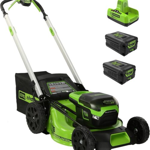60V 21” Cordless (Self-Propelled) Lawn Mower , 2 x 4.0Ah Batteries and Dual Port Rapid Charger